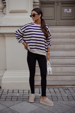 Bluza STREL pasy beż i granat