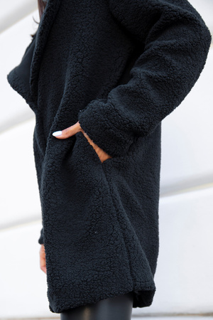 Płaszcz TEDDY - Czarny