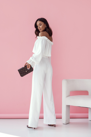 Komplet lniany MIA - Ecru