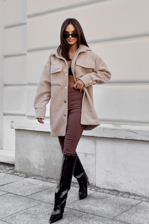 Płaszcz BOUCLE - Beżowy