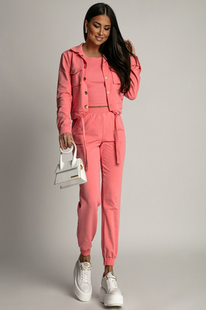 Milano 3 częściowy zestaw dresowy - Łosoś