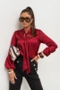 Koszula satynowa VIVIENNE - Bordo