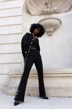 Komplet premium z dzwonami i wypustkami - Czarny