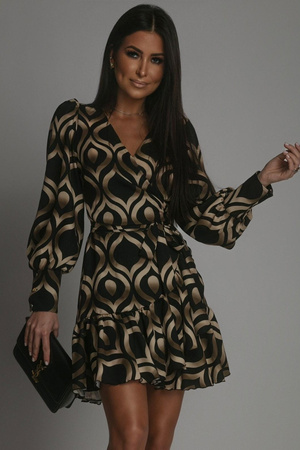 Sukienka Anna - Czarno Złota