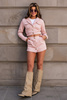 Komplet BLISS ze spódnico-spodenkami - Pudrowy Róż