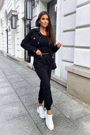 Milano 3 częściowy zestaw dresowy - Czarny