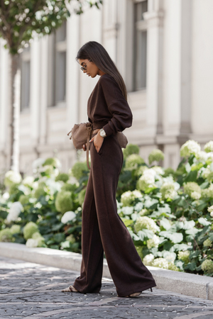 Komplet MEGGI sweterek Brąz