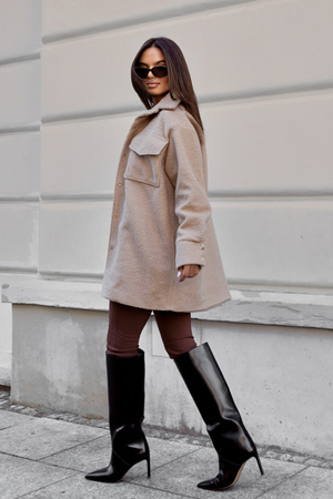 Płaszcz BOUCLE - Beżowy