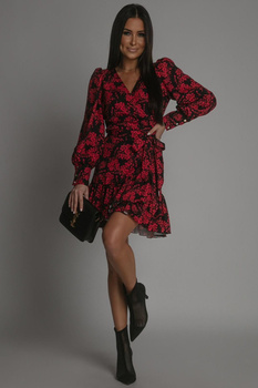 Sukienka Anna - Czerwone Kwiatuszki