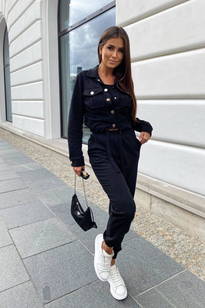 Milano 3 częściowy zestaw dresowy - Czarny