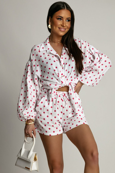 Komplet MOLLY muślin - Czerwone kropki