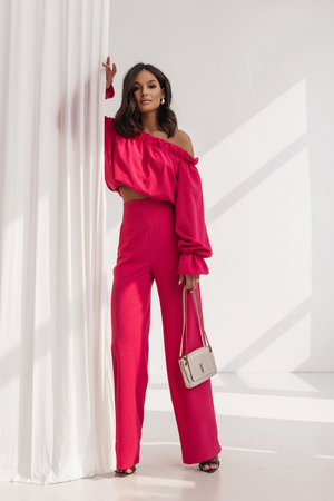 Komplet lniany MIA - Róż