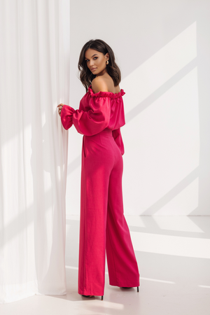 Komplet lniany MIA - Róż