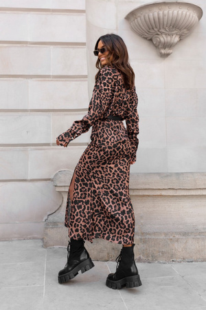 Spódnica satynowa SLEEK - Panterka