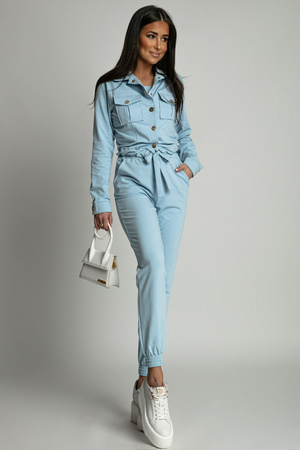 Milano 3 częściowy zestaw dresowy - Błękitny