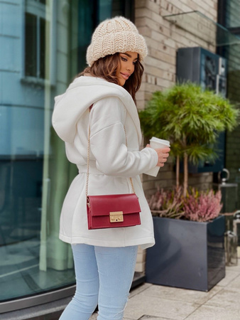 Płaszcz z dresówki - Śmietankowy