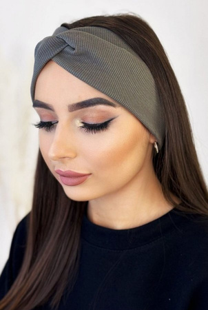 Prążkowana bordowa opaska na głowę Ruth