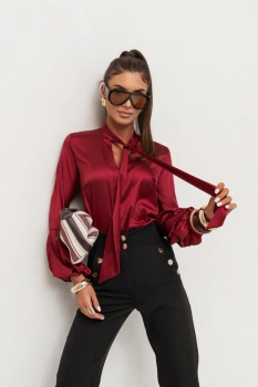 Koszula satynowa VIVIENNE - Bordo
