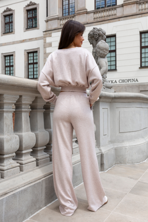 Komplet sweterkowy - Jasny Beżowy