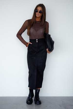 Bluzka tiulowa Blake Brąz