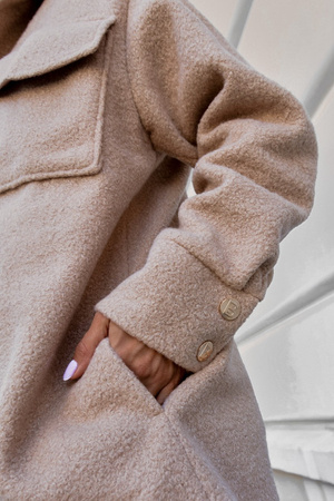 Płaszcz BOUCLE - Beżowy