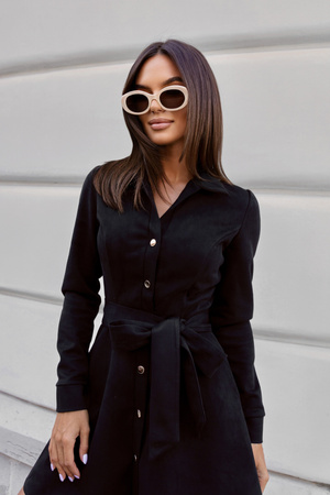 Sukienka koszulowa LANA - Czarny