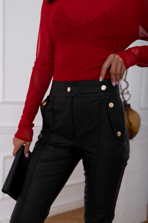 Cygaretki skórzane GAIL - czarne