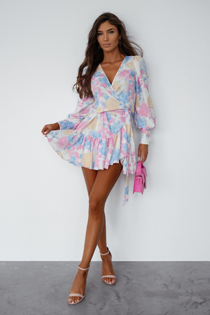 Sukienka "ANNA" krótka Fiori Pastello